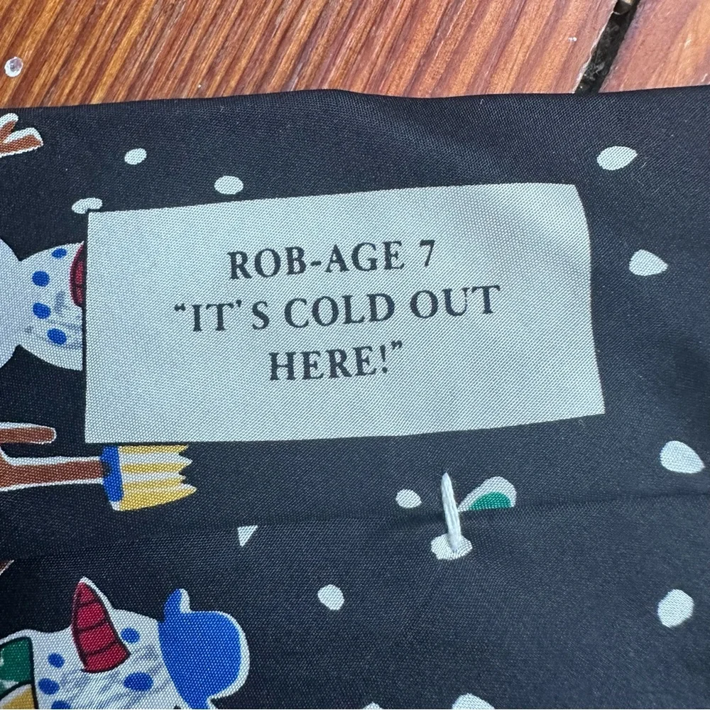Vintage 90s Salant x Save the Children snowman tie